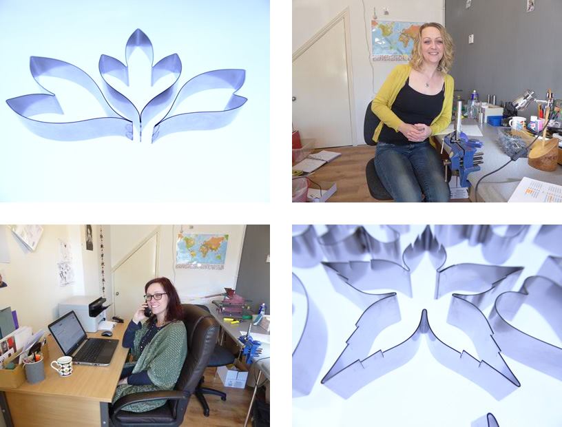 Photo of the Valley Cuter Company team and some of their products.